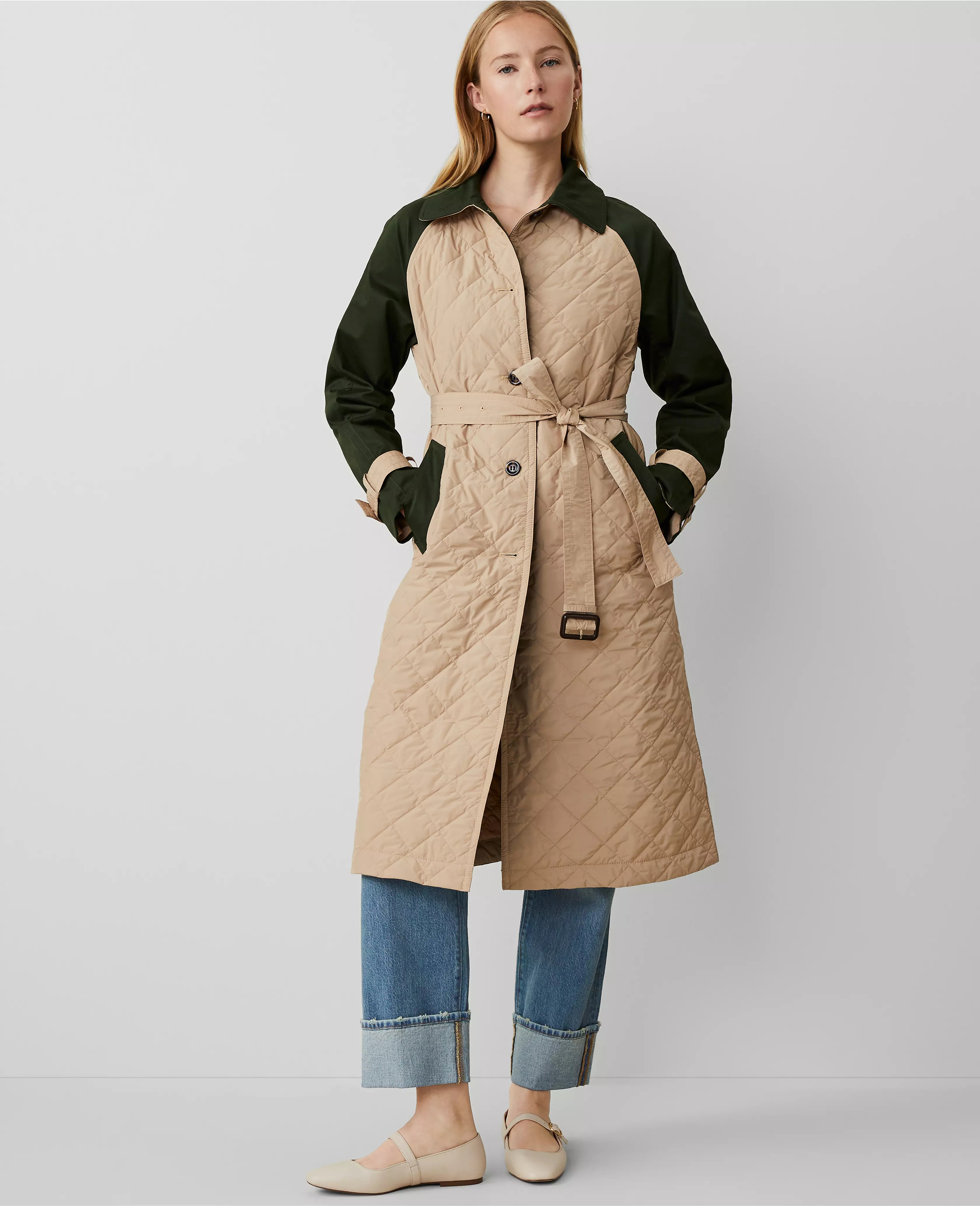 Weekend Quilted Mixed Media Mac Coat | Ann Taylor (US)