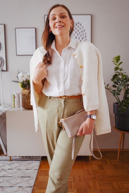 Spring outfit inspo with cardigan and white blousee

#LTKSeasonal #LTKeurope #LTKfindsunder100