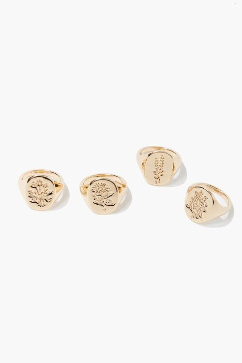 Floral Engraved Ring Set | Forever 21 | Forever 21 (US)