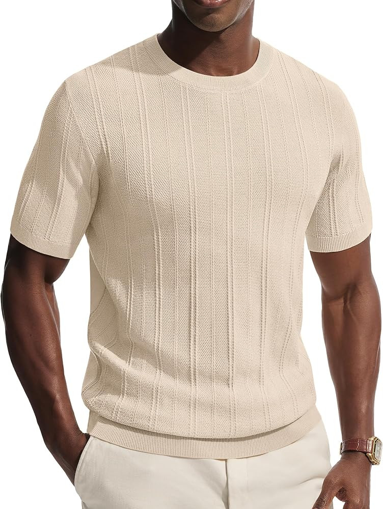 PJ PAUL JONES Men's T-Shirts Casual Short Sleeve Crewneck Knit Tee Shirts | Amazon (US)