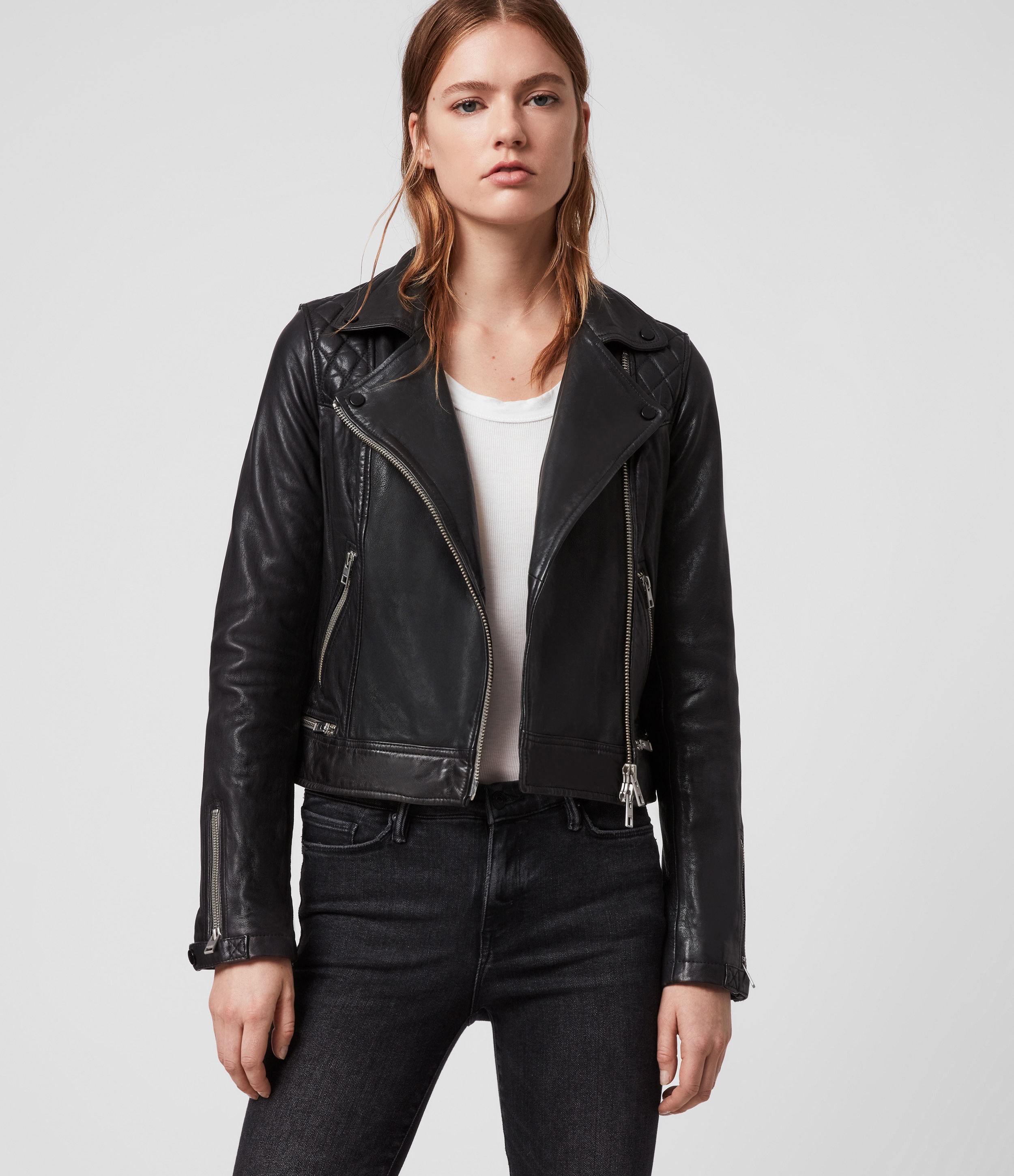 Conroy Leather Biker Jacket | AllSaints US