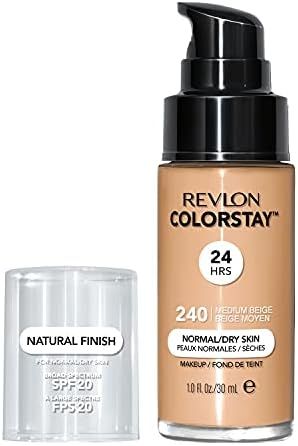 Liquid Foundation by Revlon, ColorStay Face Makeup for Normal and Dry Skin, SPF 20, Longwear Medi... | Amazon (US)