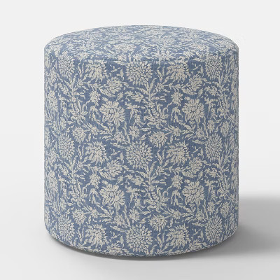 Tambor Ottoman Reese Floral Blue - Threshold™ | Target