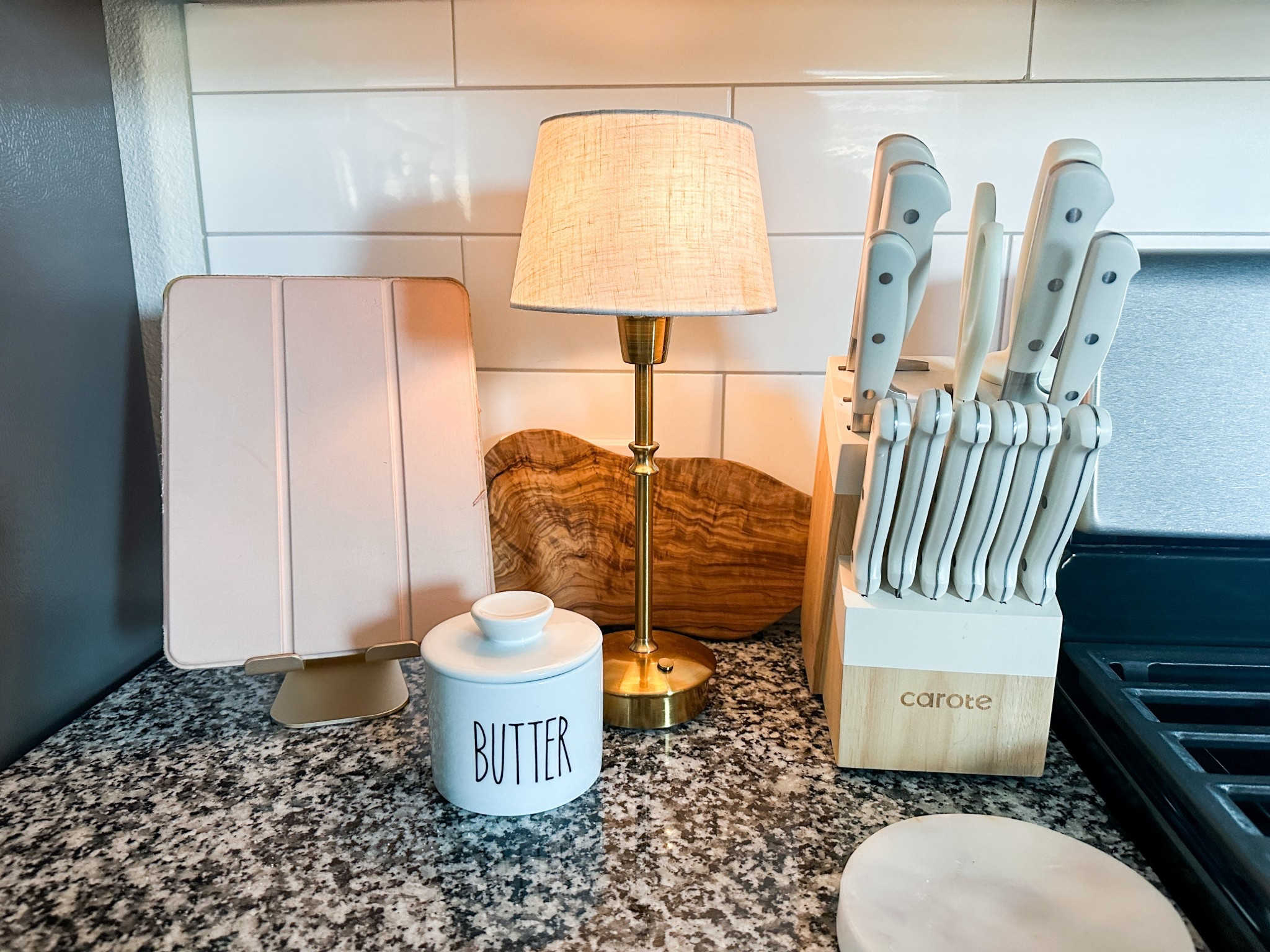 Another cozy kitchen corner 🥰 these rechargeable cordless lamps are my absolute favorite! They add a warm cozy vibe in any corner, nook, or cranny. A simple tap on the base button lets you choose from 3 dimmable and bright options. 

#LTKStyleTip #LTKFindsUnder100 #LTKHome