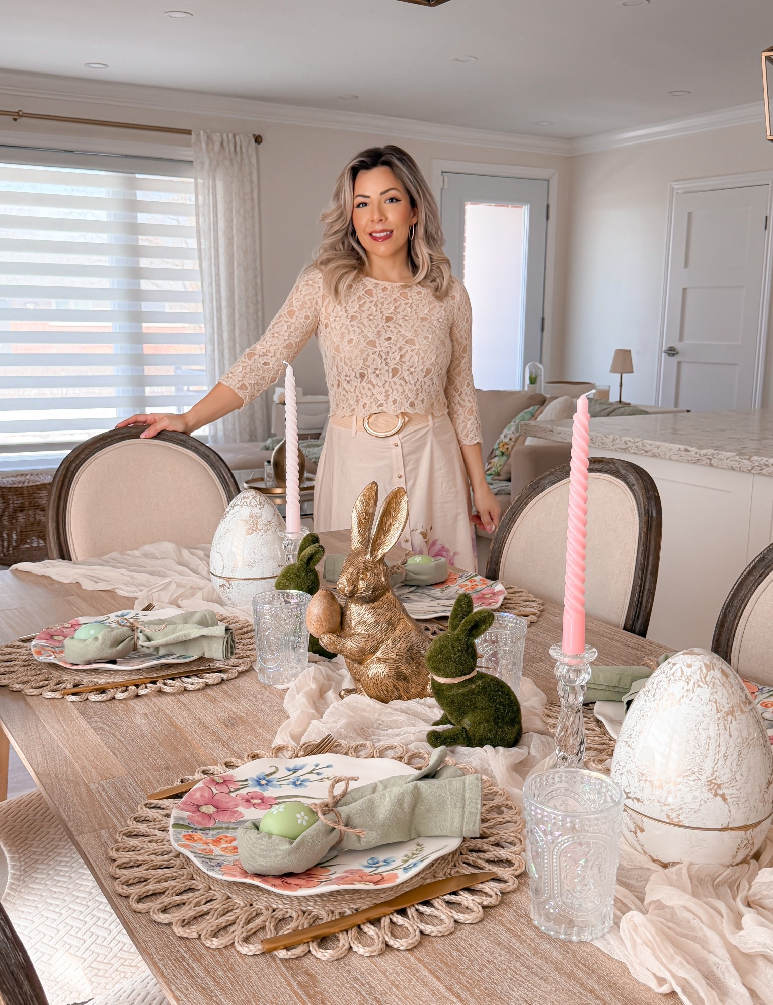 Easter tablescape. Easter table. Easter decor. 

#LTKspring #LTKHome #LTKspringtrends