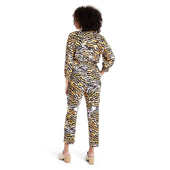Women's Animal Print 3/4 Sleeve Jumpsuit - Rachel Comey x Target Yellow | Target