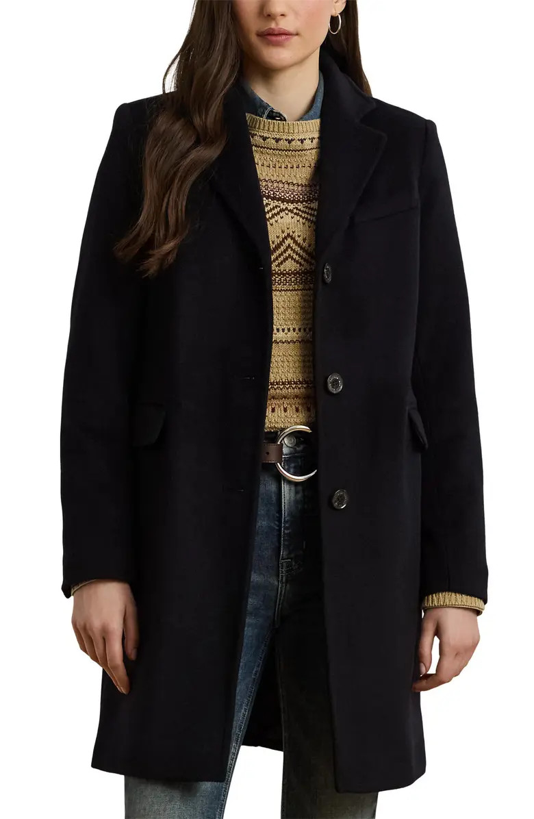 Lauren Ralph Lauren Longline Wool Blend Coat | Nordstrom | Nordstrom
