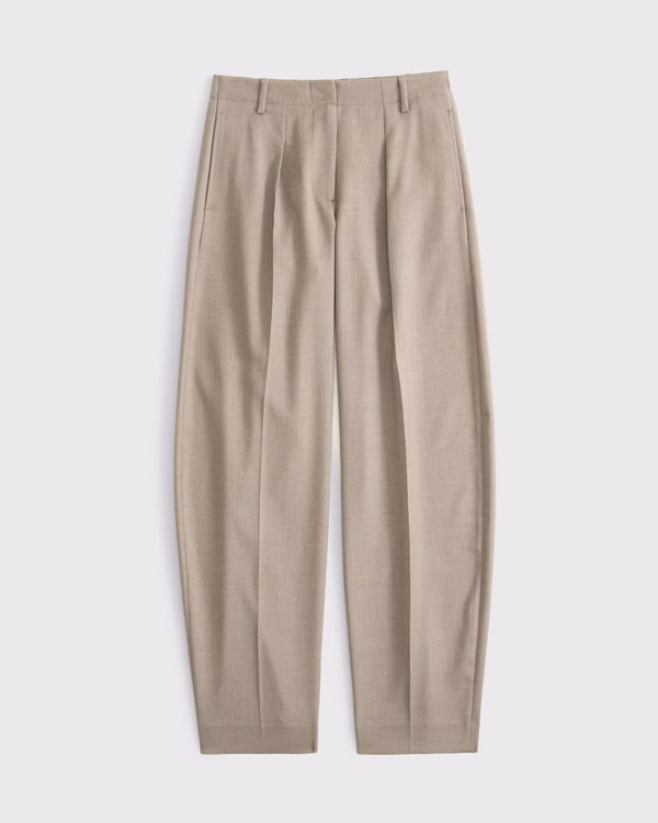 Women's Mid Rise Tailored Barrel Pant | Women's Bottoms | Abercrombie.com | Abercrombie & Fitch (US)