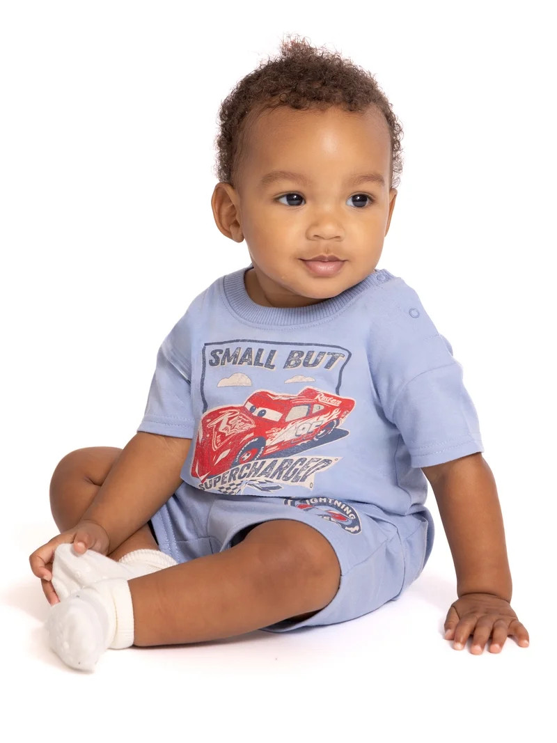 Pixar Cars Baby Boys' Short Sleeve Graphic Tee and Shorts Set, 2-Piece, Sizes 0/3M-24M | Walmart (US)
