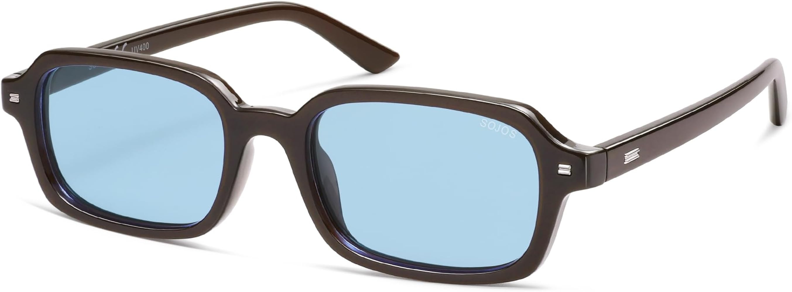 SOJOS Trendy Rectangle Polarized Sunglasses Womens Mens, Small Retro Fashion Thin Slim Square Sun... | Amazon (US)