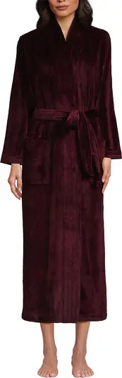 Lands' End Cozy Plush Long Wrap Robe | Nordstrom | Nordstrom