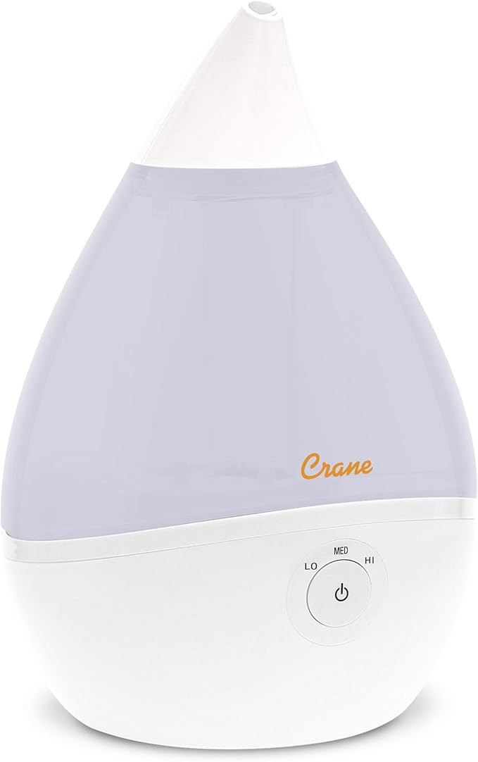 Crane Droplet Ultrasonic Cool Mist Humidifier, Filter Free, 0.5 Gallon with Optional Vapor Pad Sl... | Amazon (US)