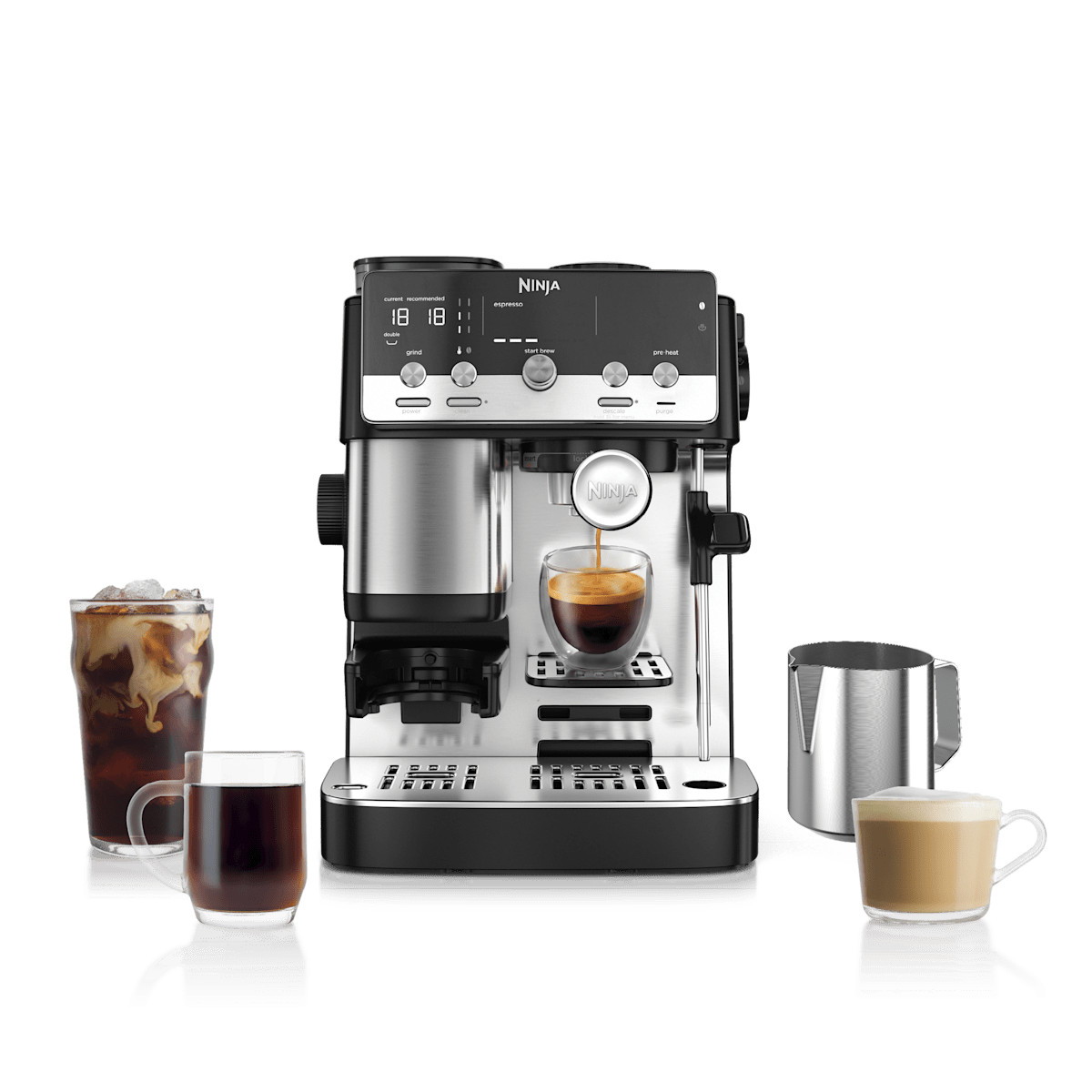 Ninja Luxe Cafe Mini Espresso Machine in Black | ES301 | SharkNinja | SharkNinja