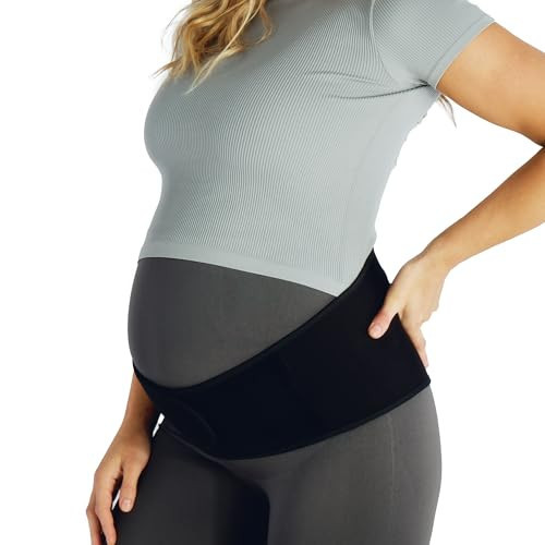 Belly Bandit Upsie Belly Pregnancy Support Band - The Ideal Support for your Belly and Relief for your Aching Back - Anti-Dig Closure and 12" of Adjustability, Black, Medium | Amazon (US)