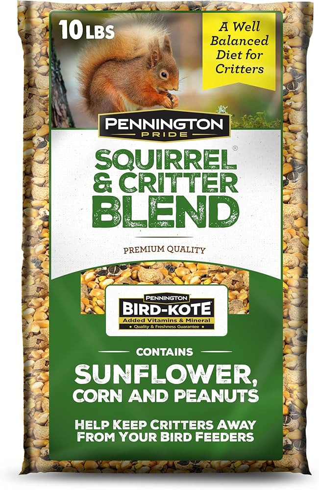 Pennington Pride Squirrel & Critter Blend With Corn, Sunflower Seeds and Peanuts, Helps Keep Crit... | Amazon (US)