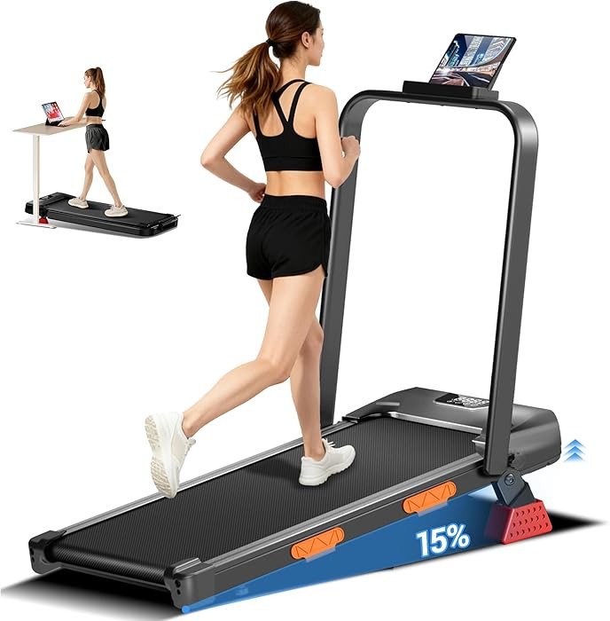 LONTEK 3-in-1 Foldable Treadmill with 300 LBS Capacity, 15% Walking Pad Treadmills for Home and O... | Amazon (US)