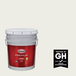 5 gal. #PPG1006-1 Gypsum Satin Interior Latex Paint | The Home Depot