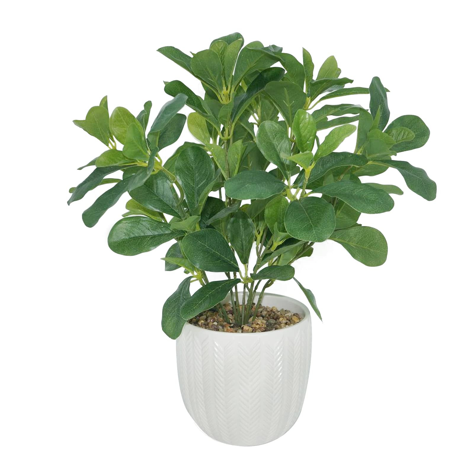 Artificial Potted Plant Leaves, 16.9" Artificial Shrubs Plants Arrangements Fake Eucalyptus Leave... | Amazon (US)