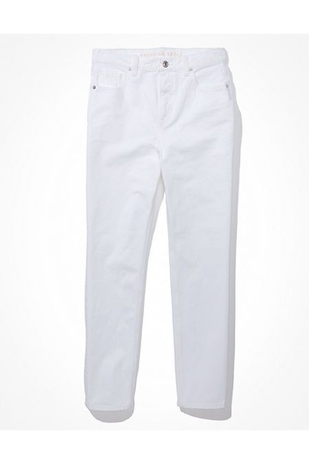 AE Mom Jean Women's White 10 Long | American Eagle Outfitters (US & CA)