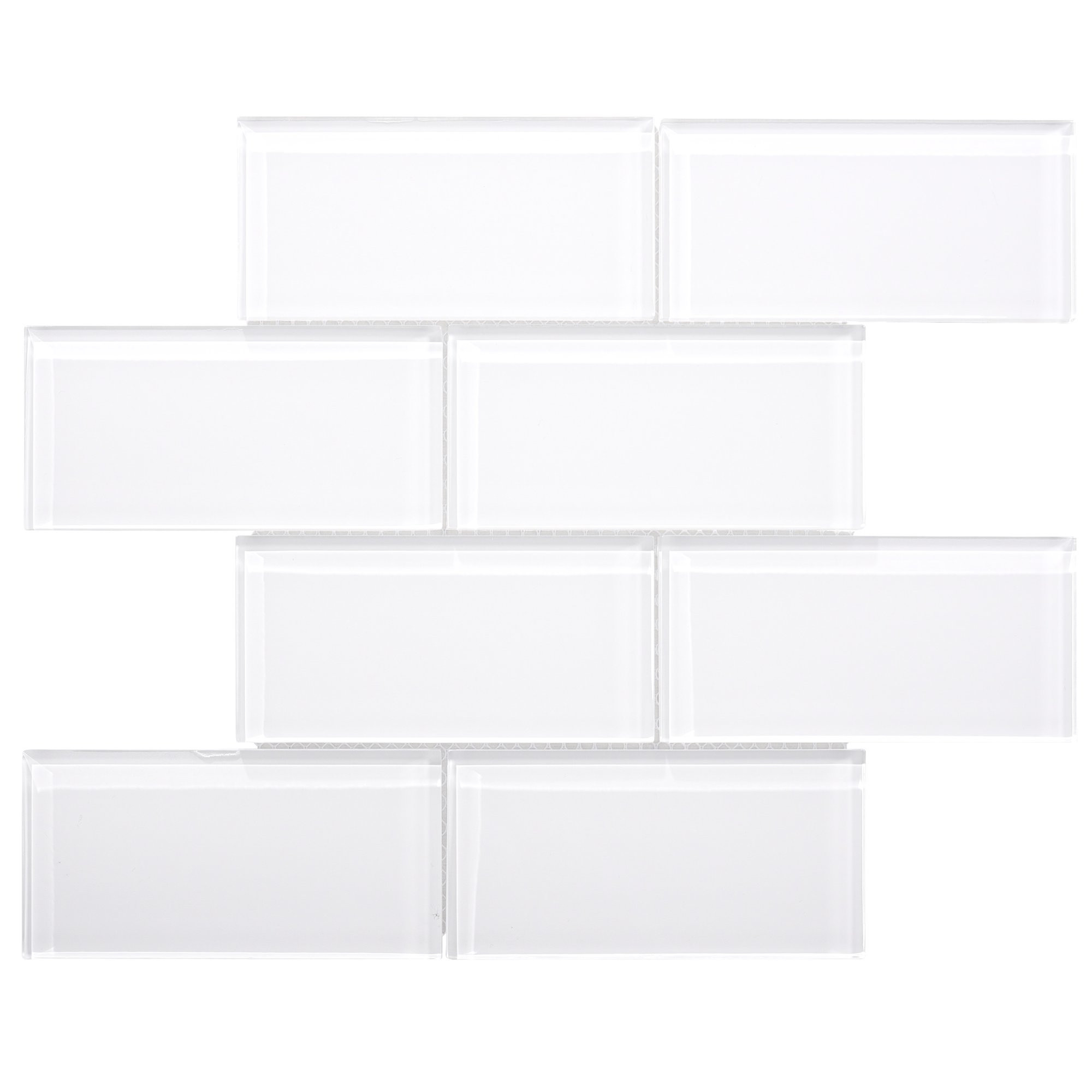 WS Tiles - Premium Series 3" x 6" Glass Subway Tile in White - 5 square feet carton | Walmart (US)
