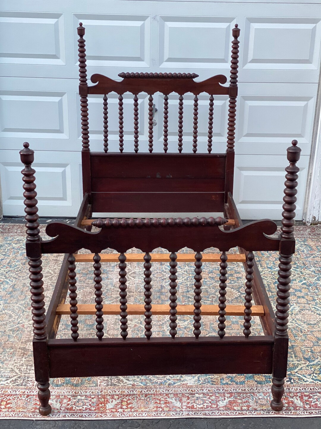 Antique Twin Size Spindle Spool Bed Frame | Etsy (US)