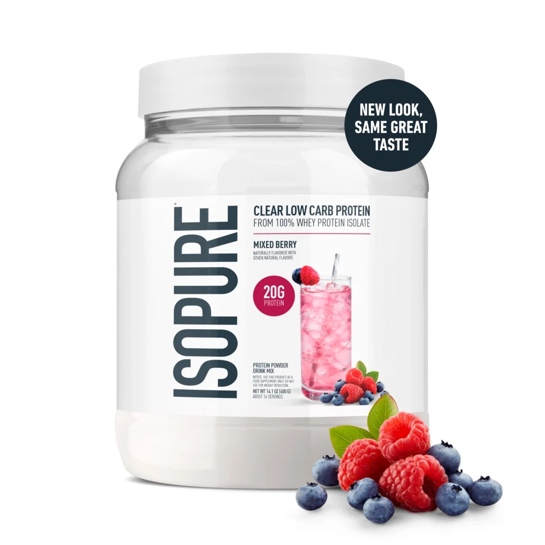 Isopure Clear Low Carb 100% Whey Protein Isolate Powder, Mixed Berry, 20g Protein, for Muscle Gro... | Walmart (US)