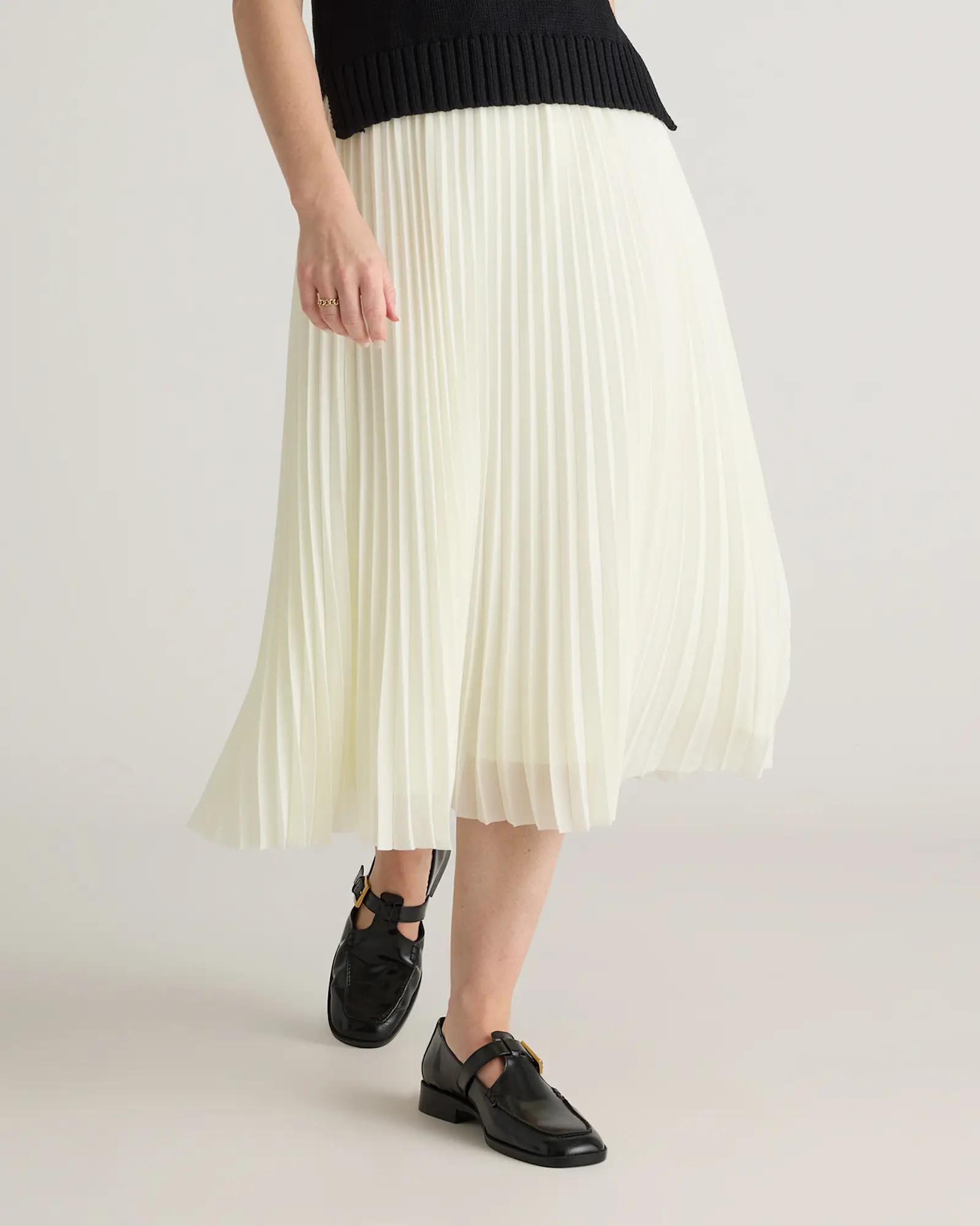 Chiffon Pleated Midi Skirt | Quince