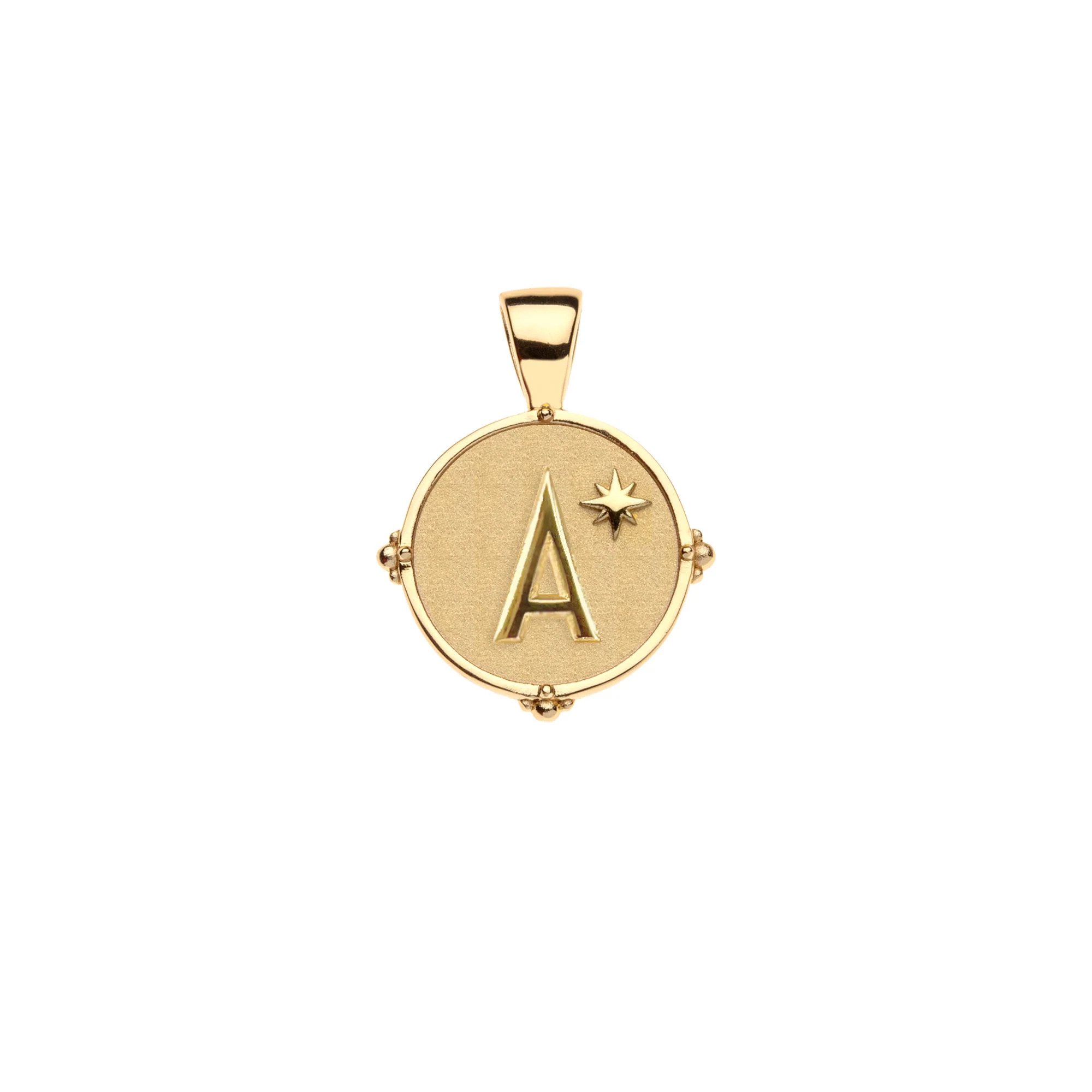 JW Letter Coin Pendant | Jane Win