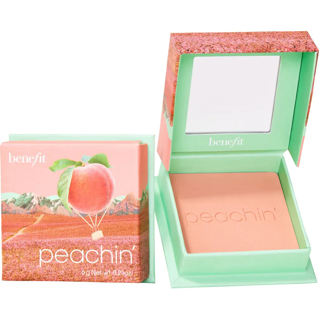 Benefit Cosmetics WANDERful World Silky Soft Powder Blush in Peachin at Nordstrom, Size 0.2 Oz | Nordstrom