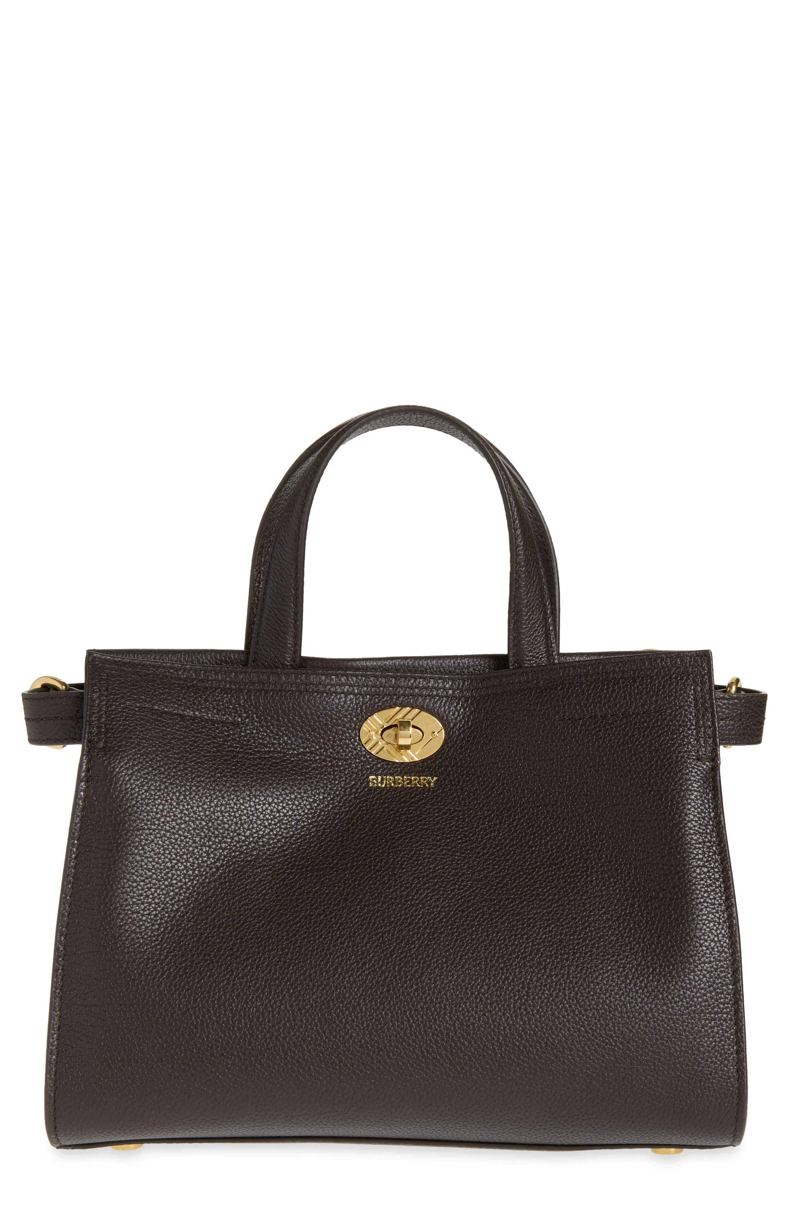 Cotswolds Leather & Check Canvas Tote | Nordstrom