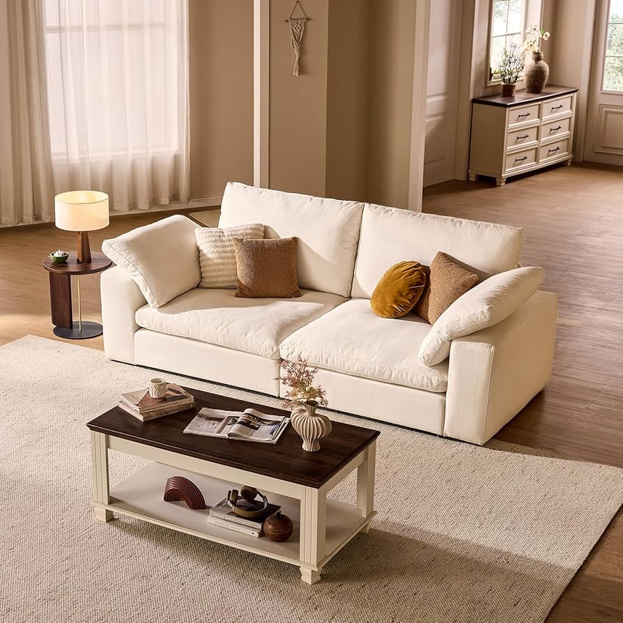 Cushari Cloud Modular Sectional Sofa Oversized Cloud Couch with Deep Seat Modern Comfy Couches wi... | Amazon (US)