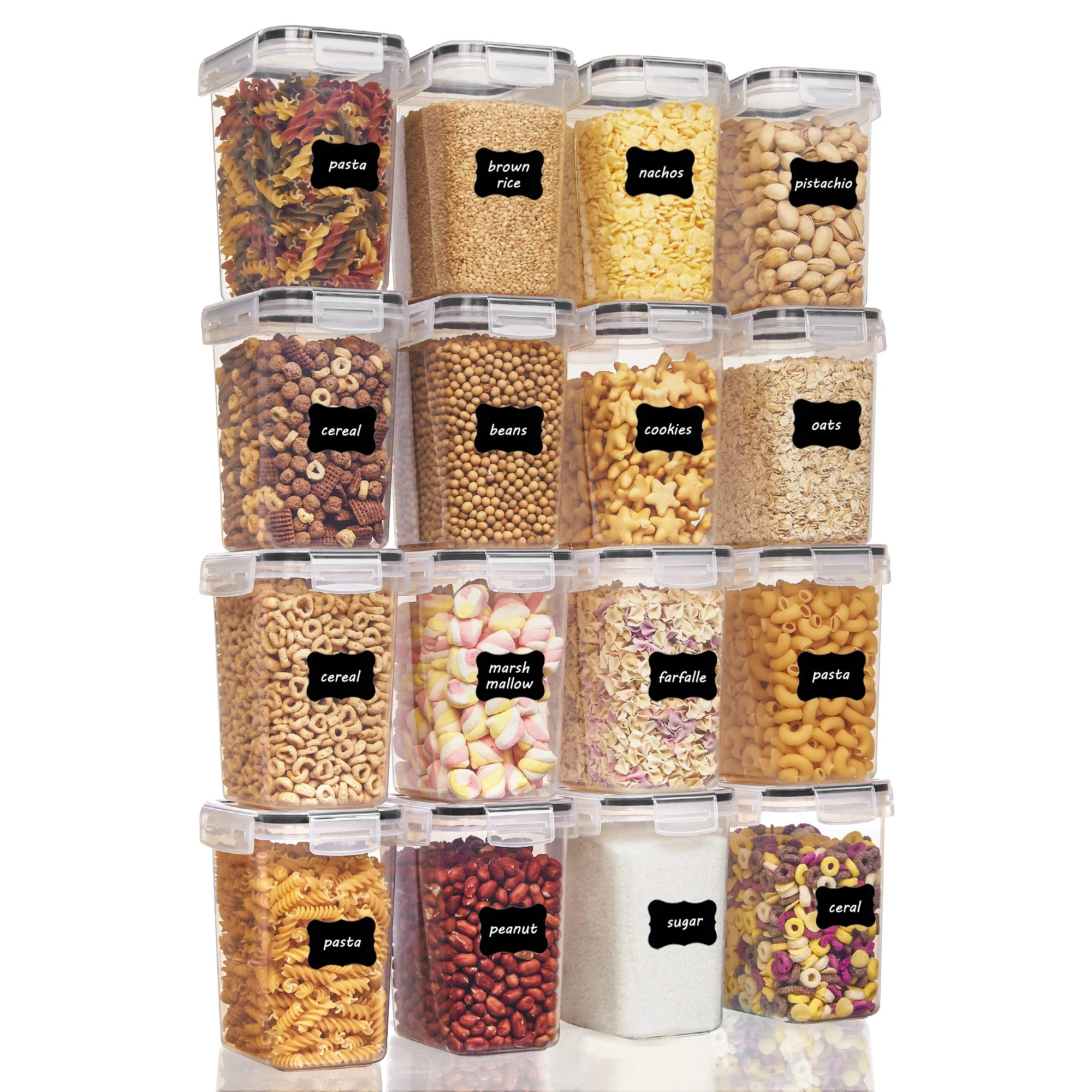 Vtopmart Airtight Food Storage Containers 16 Pcs/1.6L- Plastic BPA Free Kitchen Pantry Storage Co... | Walmart (US)