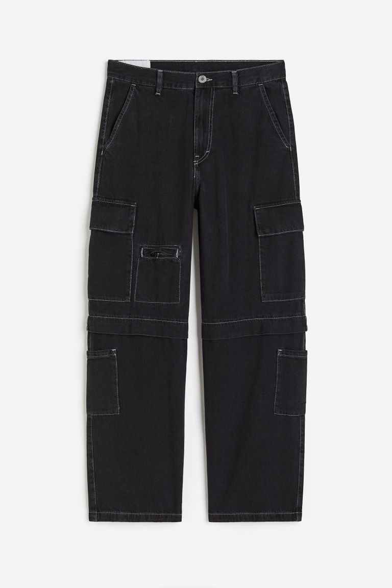 H & M - Baggy Cargo Jeans - Black | H&M (US + CA)
