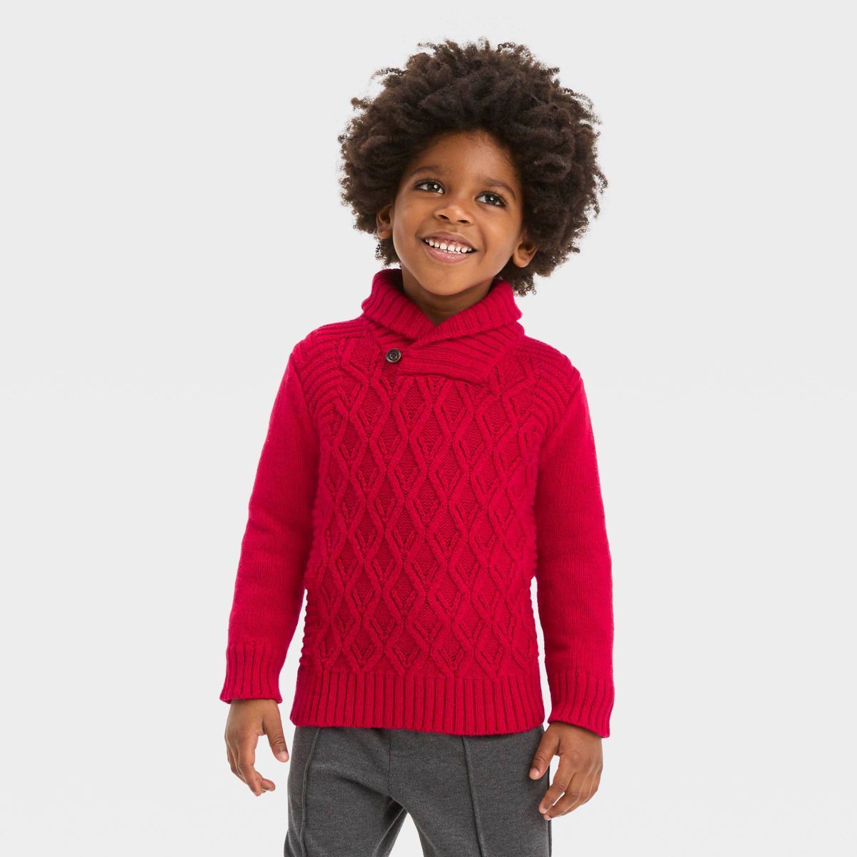 Toddler Boys' Shawl Collar Sweater - Cat & Jack™ Red | Target