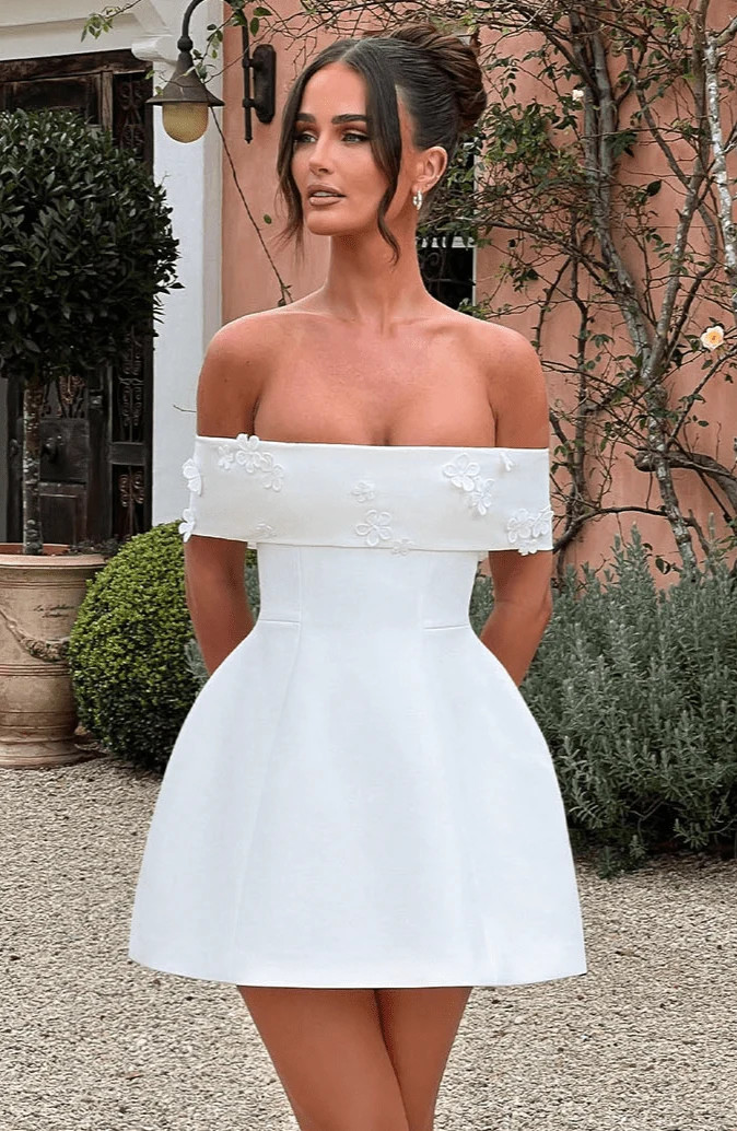 Laurel Mini Dress - Ivory | Babyboo (global)