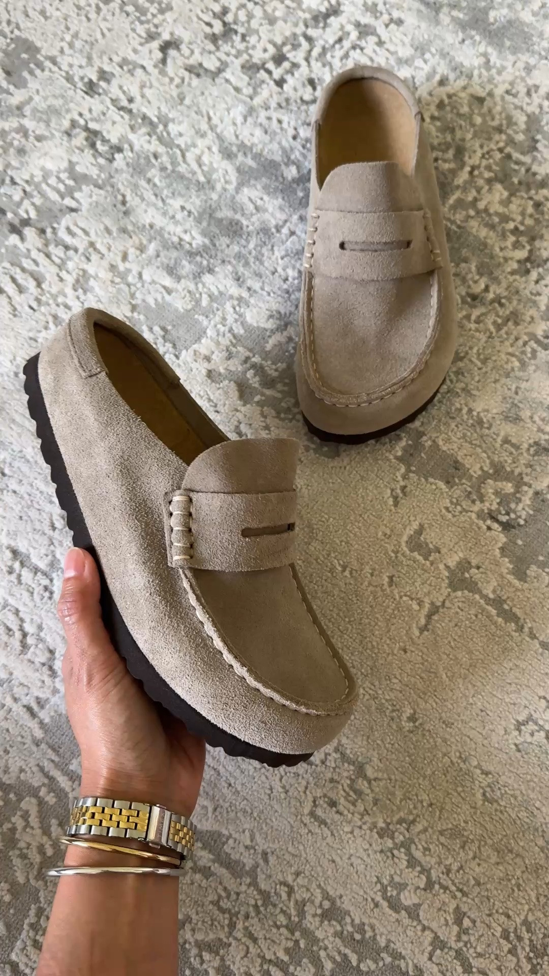 Fall shoes. Loafers. Perfect casual loafer mules. @Birkenstock US  naples wrapped. Pretty taupe color. Wear with everything from loose sweatpants to jeans to trouser pants. I took my normal Euro size 36.

#LTKOver40