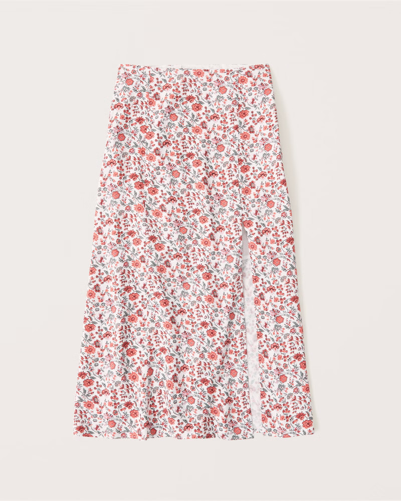 Flirty Midi Skirt | Abercrombie & Fitch (US)