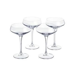 Home Decorators Collection Genoa 11.25 oz. Lead-Free Crystal Coupe Cocktail Glasses (Set of 4)-25... | The Home Depot