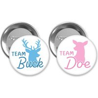 Team Buck & Doe Gender Reveal Pins With Pink Blue. Perfect For Or Themed Party | Etsy (US)
