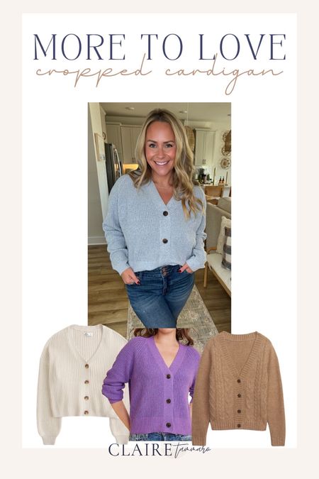 Cropped cardigans can be worn with denim, skirts or even leggings. Add simple jewelry and chelsea boots for an easy look ✨
Gray cardigan, violet cardigan, camel brown cardigan, cream cropped cardigann

#LTKstyletip #LTKfindsunder100 #LTKmidsize