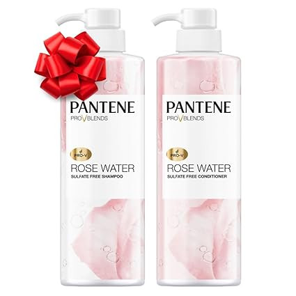 Pantene Sulfate Free Shampoo and Conditioner Set, Rose Water, Soothing and Moisturizing, Infused ... | Amazon (US)