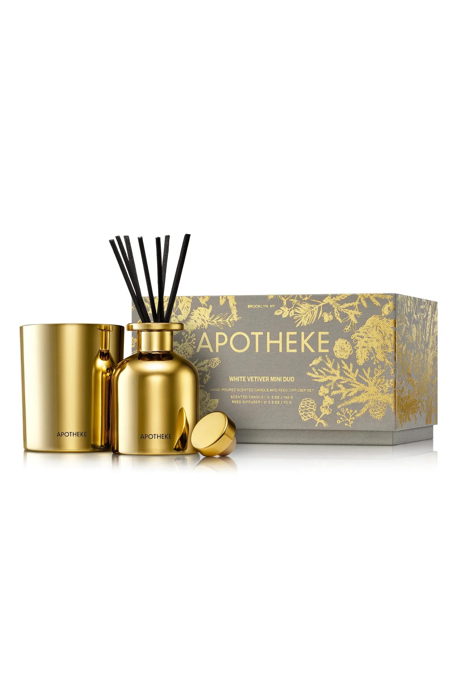 APOTHEKE White Vetiver Mini Scented Candle & Mini Reed Diffuser Duo | Nordstrom | Nordstrom