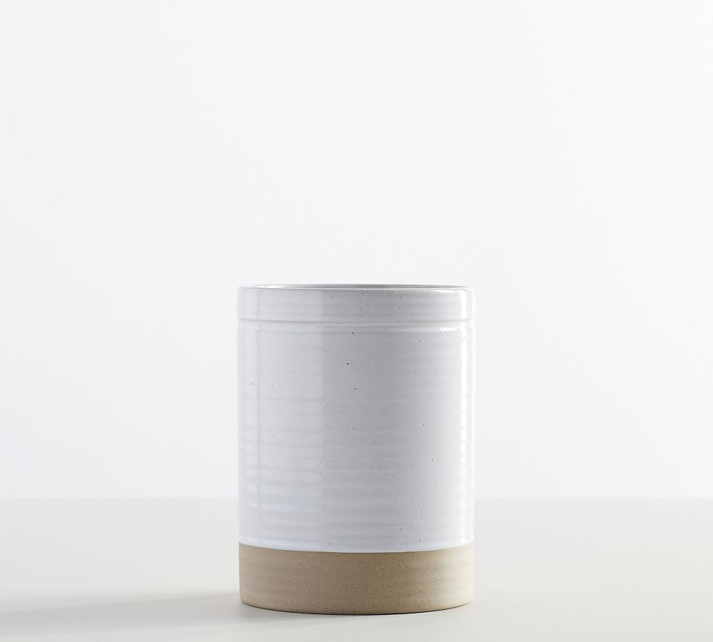 Quinn Handcrafted Stoneware Crock Utensil Holder | Pottery Barn (US)