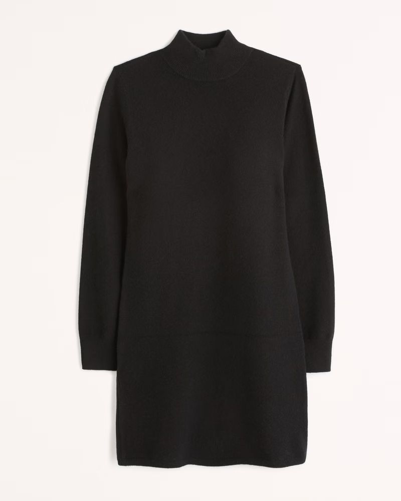 Cashmere-Blend Mockneck Mini Sweater Dress | Abercrombie & Fitch (US)