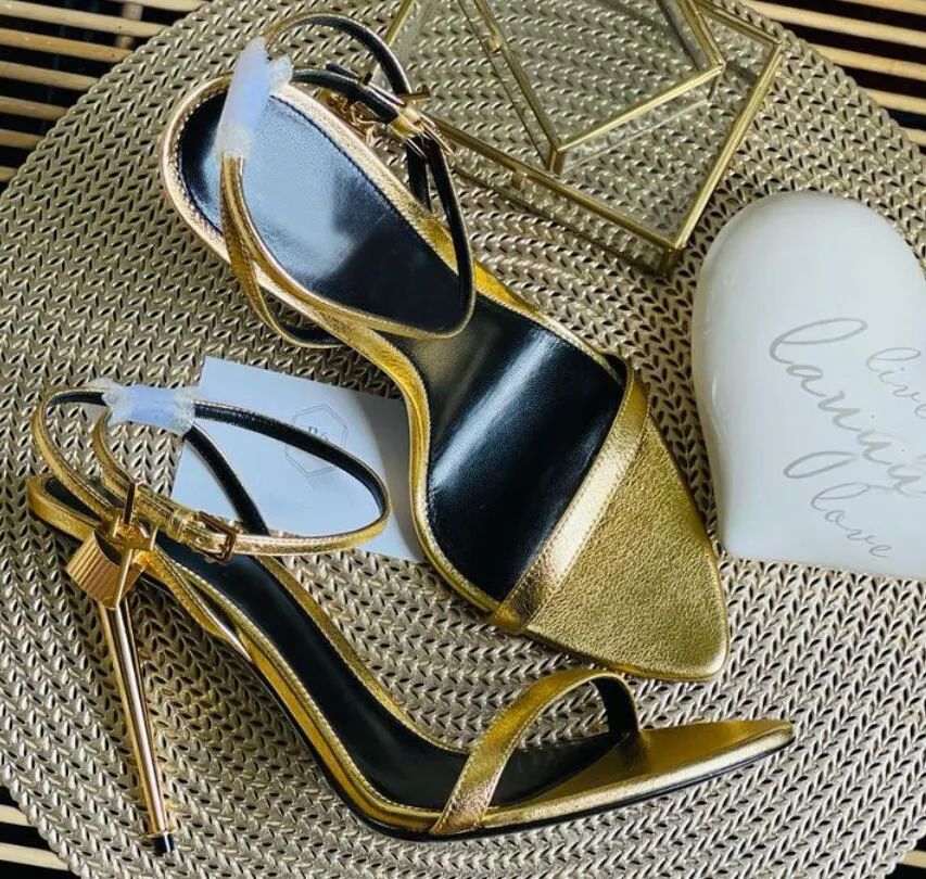 Woman Sandal queen tom-sandal padlock sandals high-heeled Luxury Designer high-heeled naked pumps... | DHGate