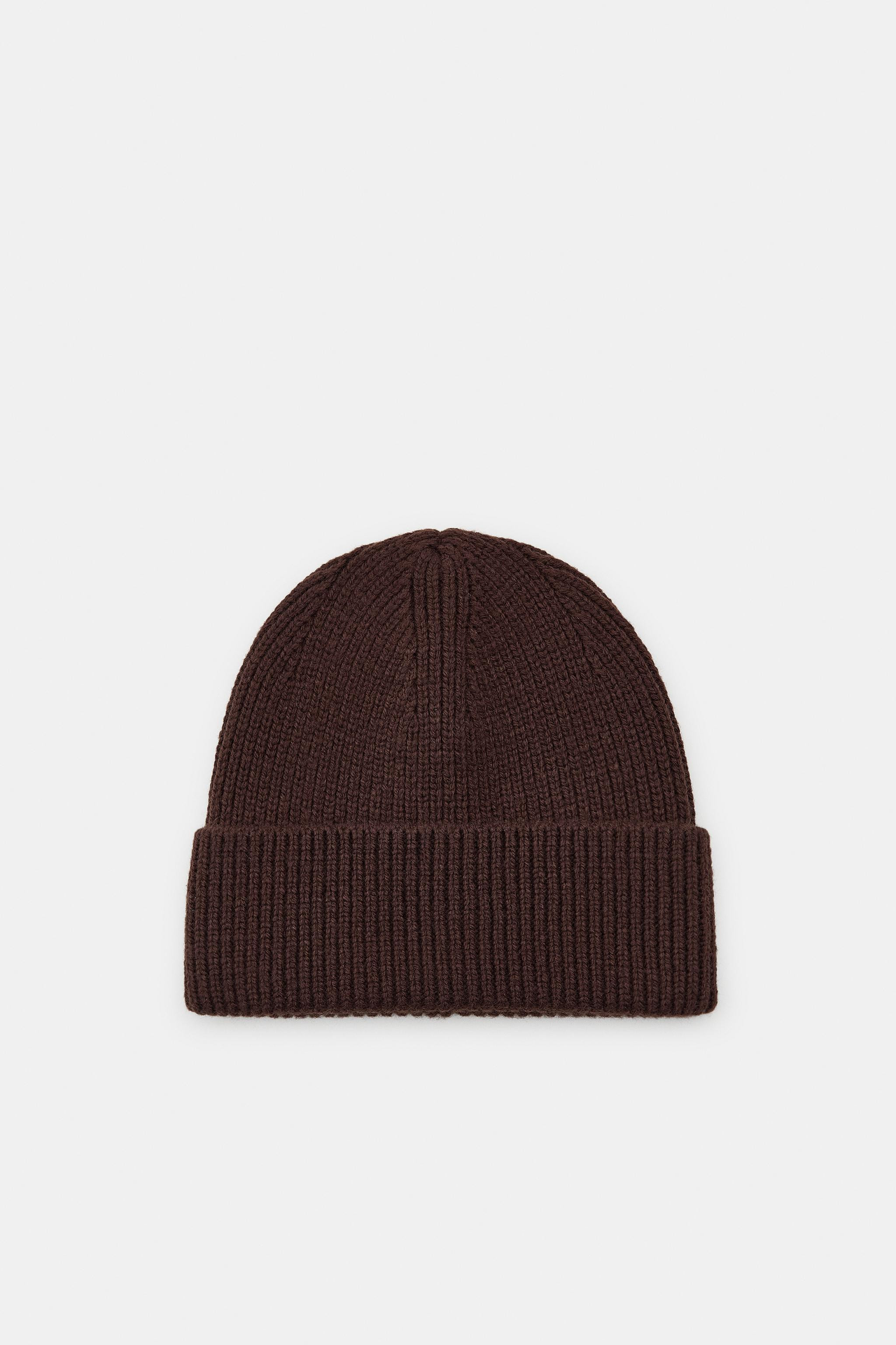 CUFFED RIBBED BEANIE HAT | Zara US