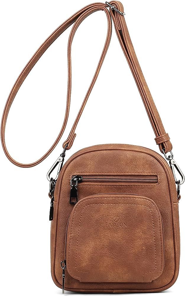 FADEON Small Crossbody Bags for Women Cross Body Purses, Wallet Purse Shoulder Bag with Card Slot | Amazon (US)