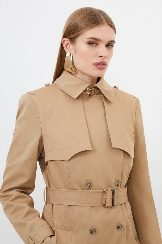 Tailored Belted Trench Coat | Karen Millen UK + IE + DE + NL