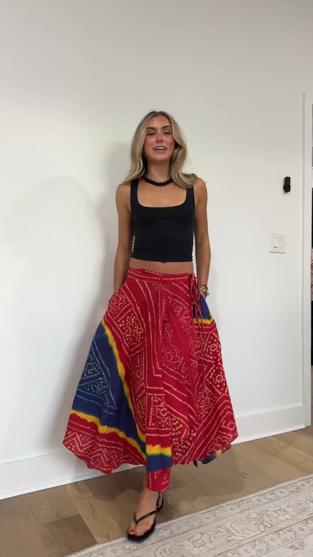 Friday night outfit wearing my skims cotton ribbed tank top in black size XS with my polo Ralph Lauren midi skirt that I’m obsessed with from rent the runway @renttherunway  my code is RTRXSVOSEN50. My necklaces is from Amazon and my shoes kitten heels are as well. @ralphlauren

#LTKootd #LTKSaleAlert #LTKSeasonal