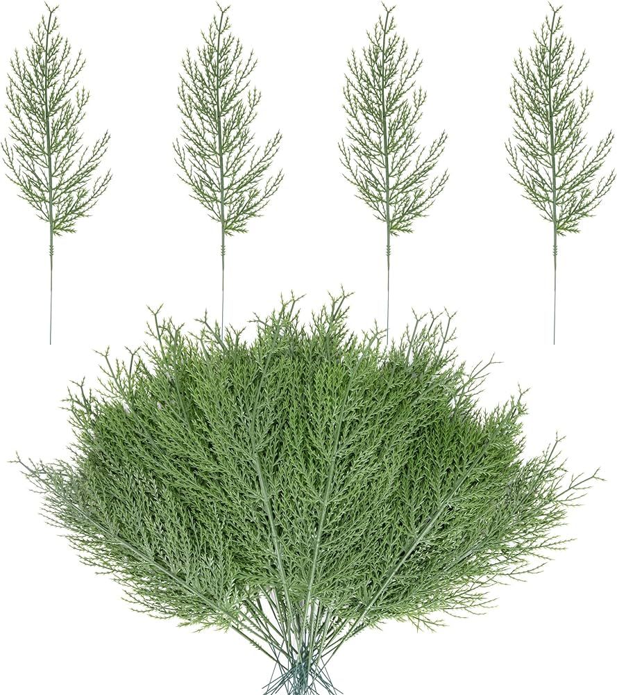 Alpurple 25 PCS Artificial Pine Branches-13.7 Inches Fake Greenery Plants Pine Sprigs-Faux Pine L... | Amazon (US)